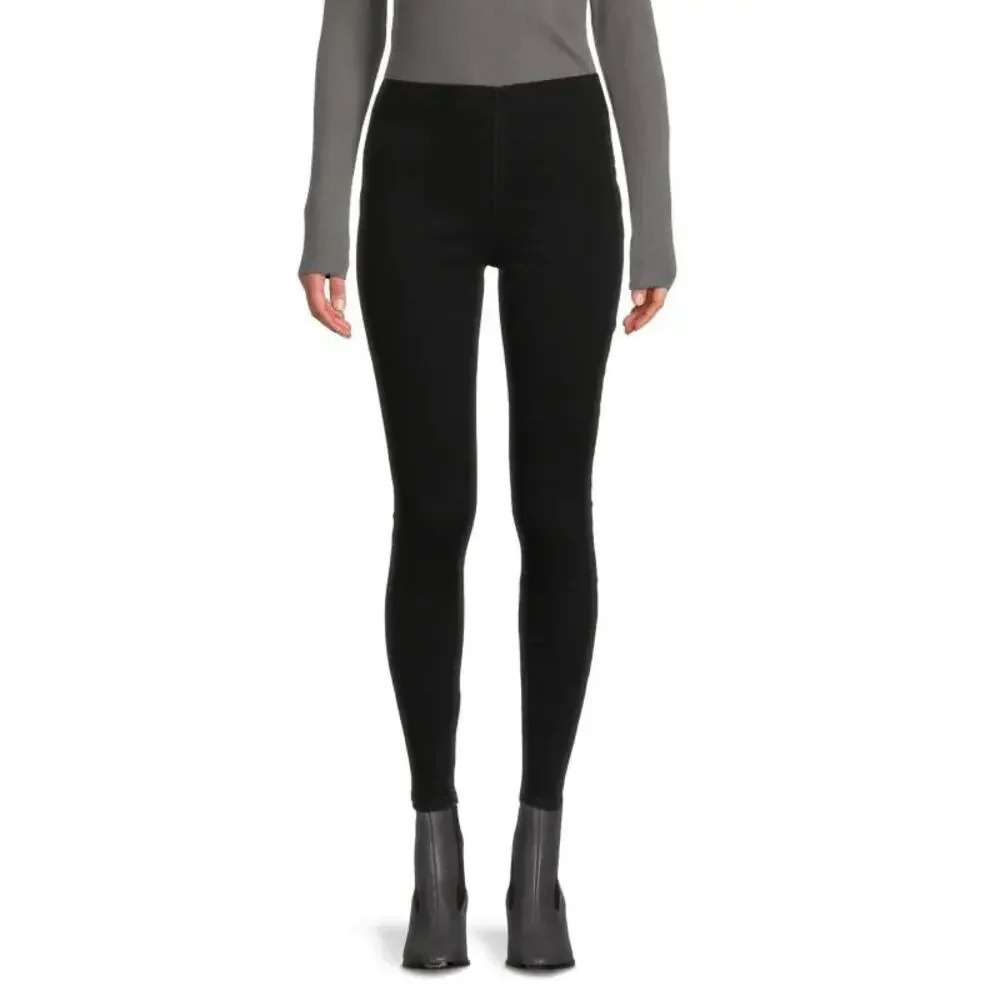 RAG & BONE Nina High-Rise Pull On Slim Fit Black Jegging Pants Size 4